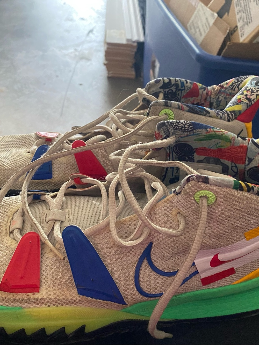 Nike Multicolor Men's Sneakers with Green Sole